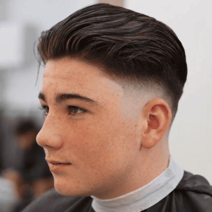 Low Fade + Slick Back